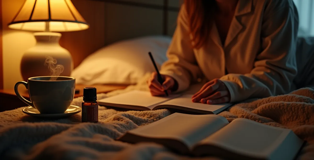 Séquence rituelle apaisante du soir avec éléments sensoriels pour favoriser l'endormissement